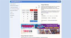Desktop Screenshot of hesapmakinesi.com